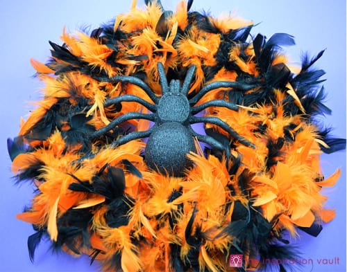 Feather bow wreath