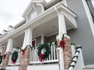 Christmas Porch Railing Decorations - Front Porch Decorating Ideas