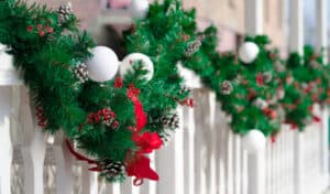 Christmas Porch Railing Decorations - Front Porch Decorating Ideas