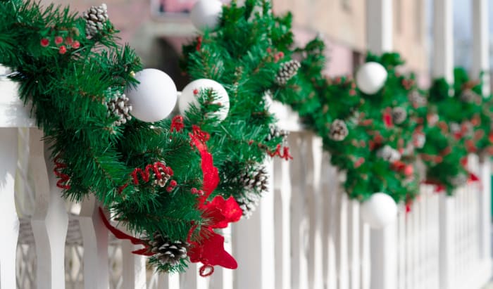 Christmas Porch Railing Decorations