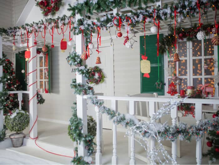 Christmas Porch Railing Decorations
