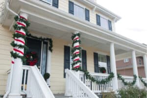 Christmas Porch Railing Decorations - Front Porch Decorating Ideas