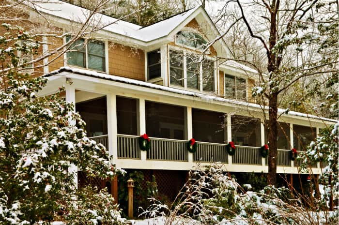 Christmas porch railing ideas