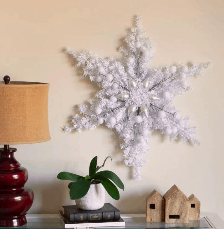 DIY snowflake wreath