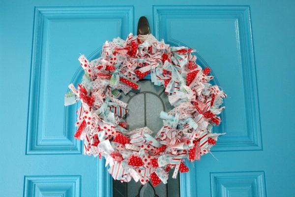 Christmas rag wreath