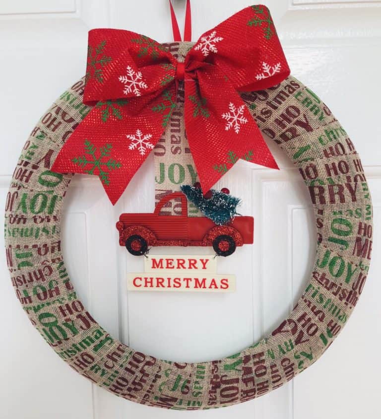 DIY Christmas wreath from the Dollar Store