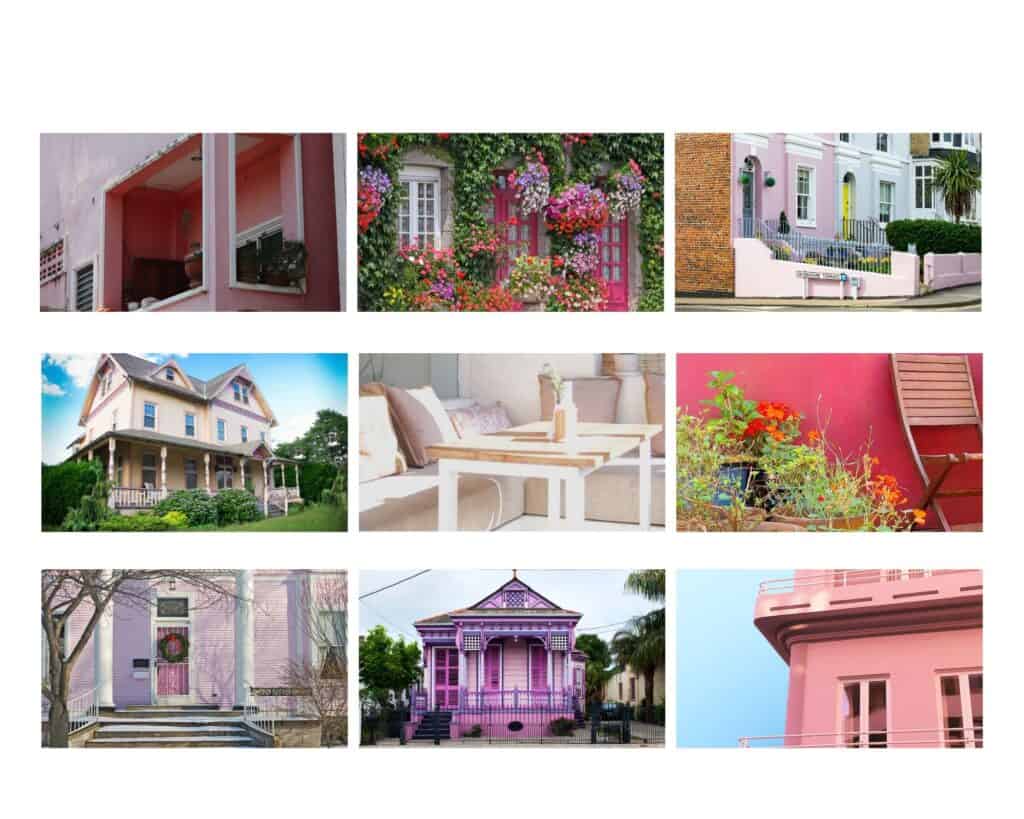 photos of pink porches