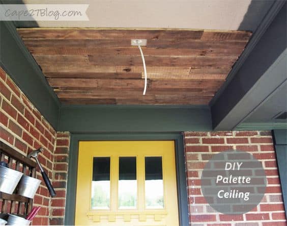 wood pallet porch ceiling 