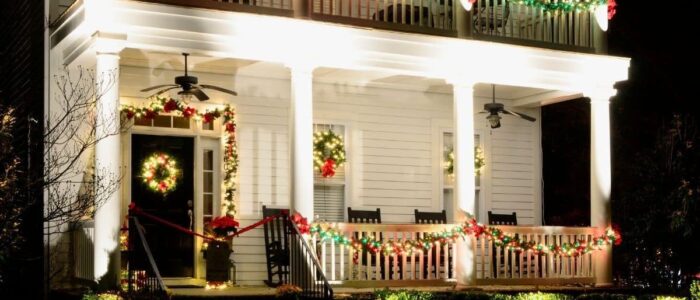 easy front porch Christmas decoration ideas