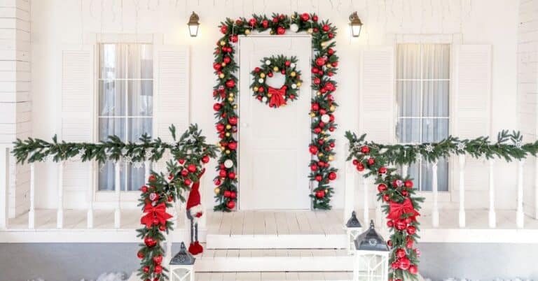 easy front porch christmas decorations