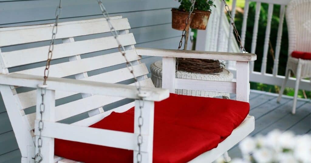 farmhouse porch swing