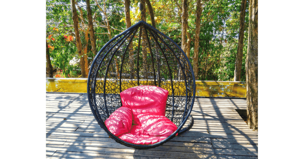 wicker porch swing