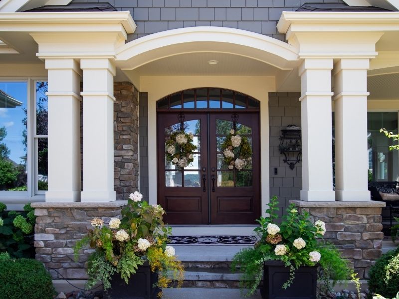 Outside Front Entry Decorating Ideas