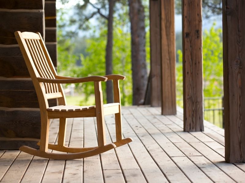 rocking chair on a porch