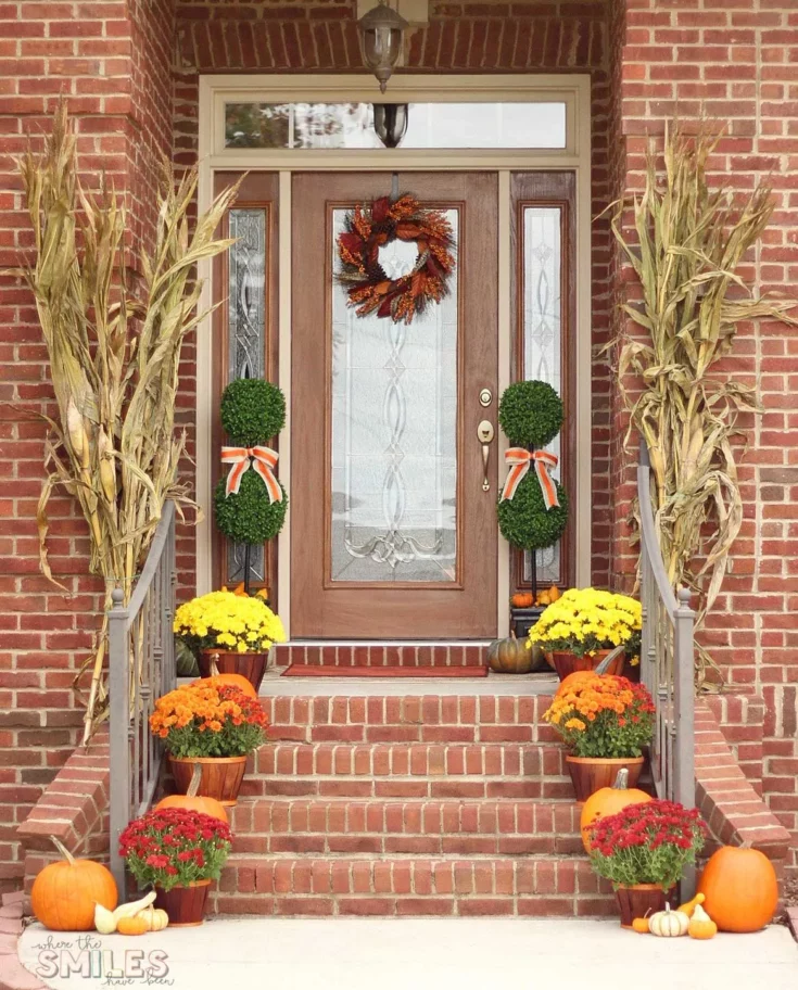 fall front porch decor