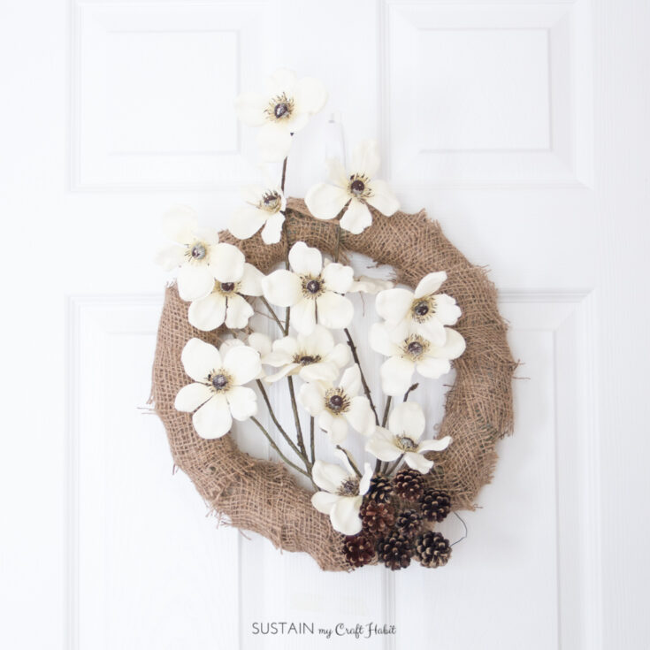Image for Easy DIY Burlap and Floral Fall Wreath