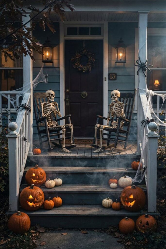 Halloween front porch ideas