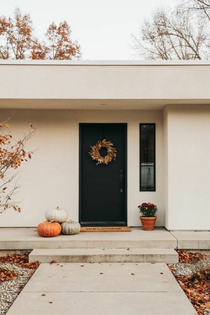 Minimalist fall front porch ideas