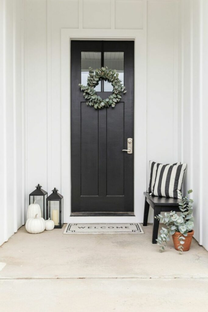 Modern fall front porch ideas