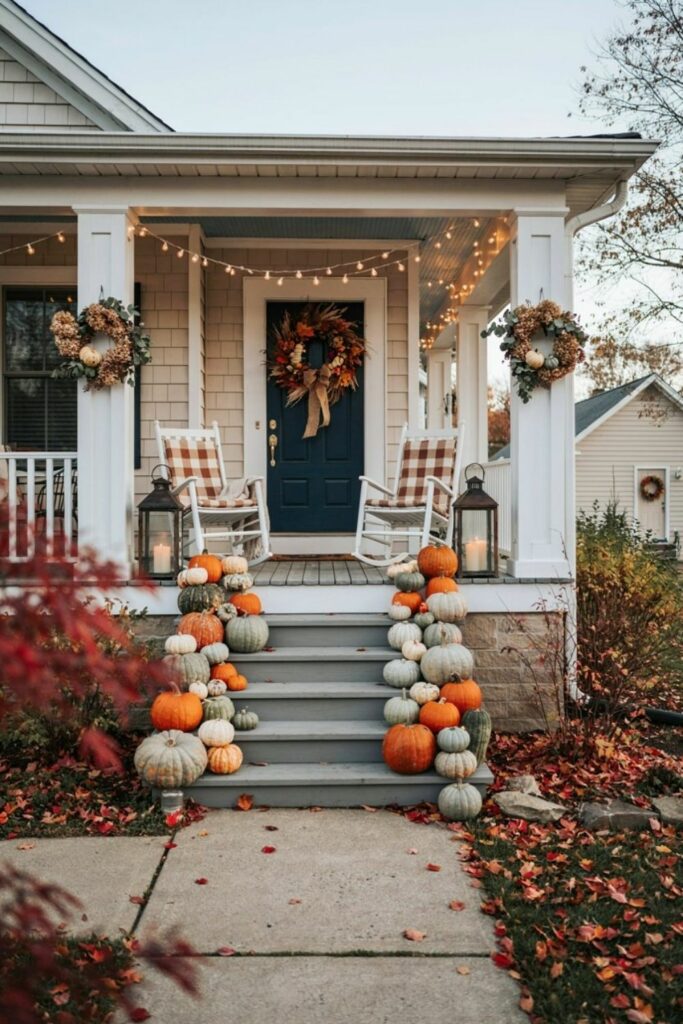symmetrical front porch ideas